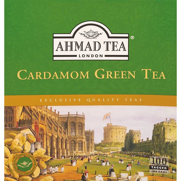 Ahmad Cardamom Green Tea | 100 Tea Bags