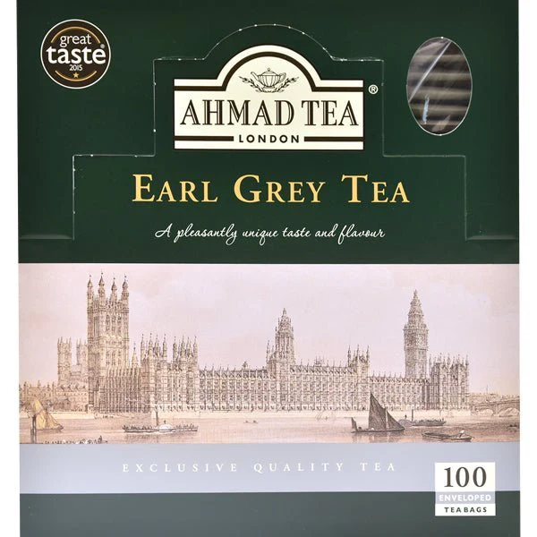 Ahmad Earl Grey Black Tea | Sealed Envelopes 100 Tea Bags