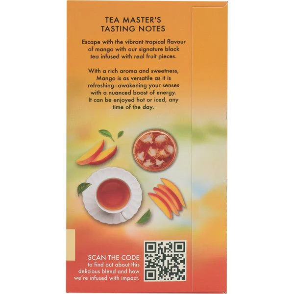 Ahmad Mango Magic Black Tea | 20 Tea Bags - 1.4 oz. - Image 2