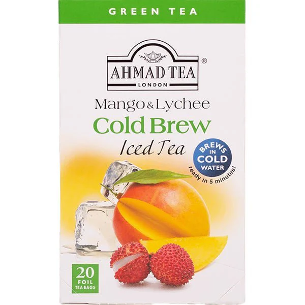 Ahmad Cold Brew Mango & Lychee Black Tea | 20 Foil Tea Bags