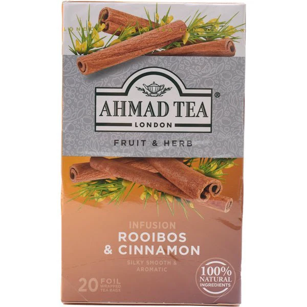 Ahmad Rooibos & Cinnamon Herbal Tea | 20 Tea Bags - 1.4 oz.