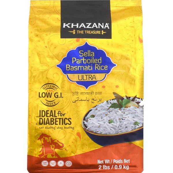 Khazana Sella Parboiled Basmati Rice | Ultra 2 lbs