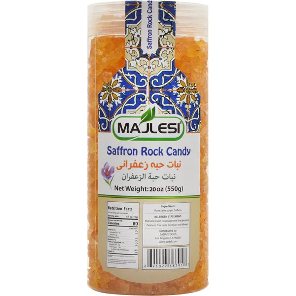 Majlesi Saffron Rock Candy | Crystals 20 oz
