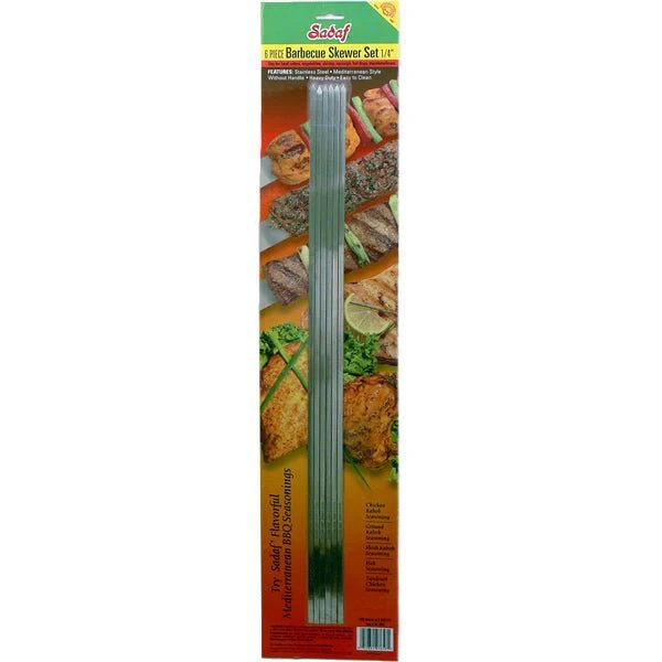BBQ Skewers Narrow | No Handle - Set of 6