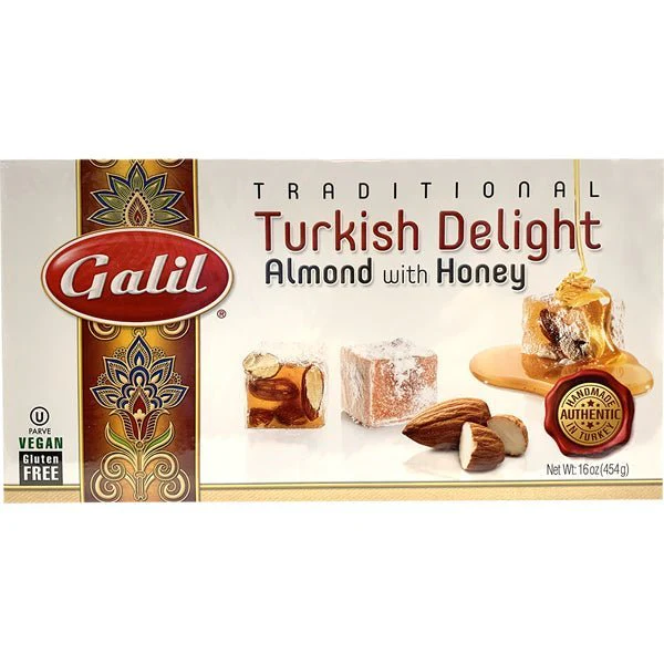 Galil Lokum Traditional Turkish Delight | Almond with Honey - 16 oz